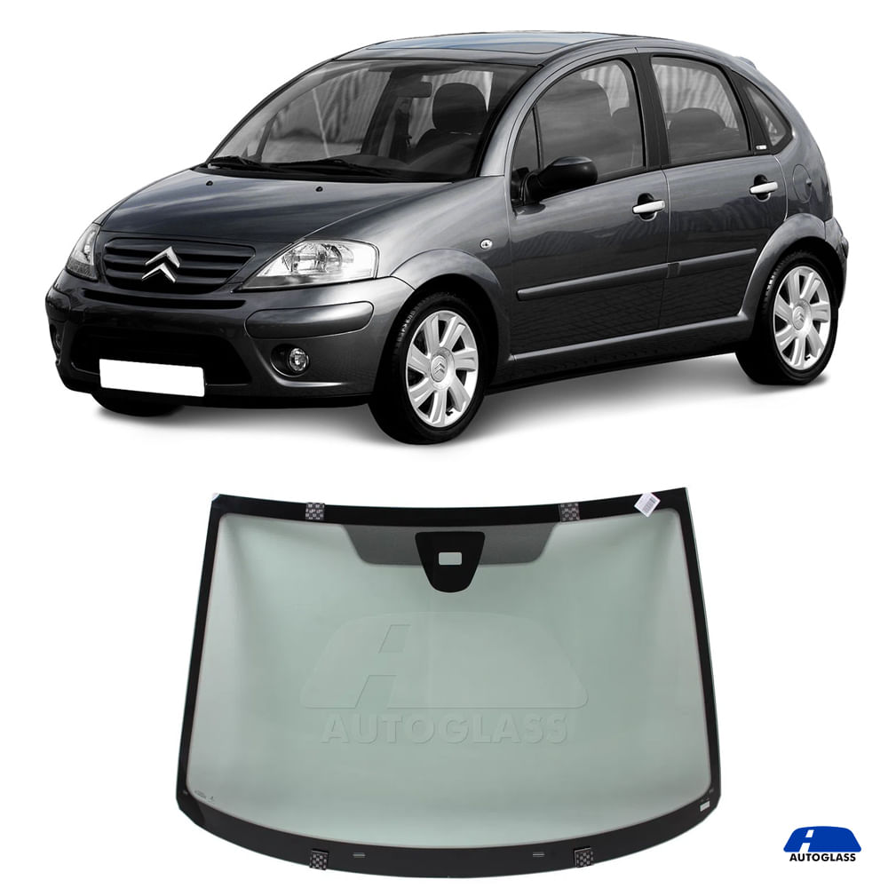 Parabrisa Citroen C3 2003 a 2012 Verde Sem Faixa Pilkington - 478477 ...