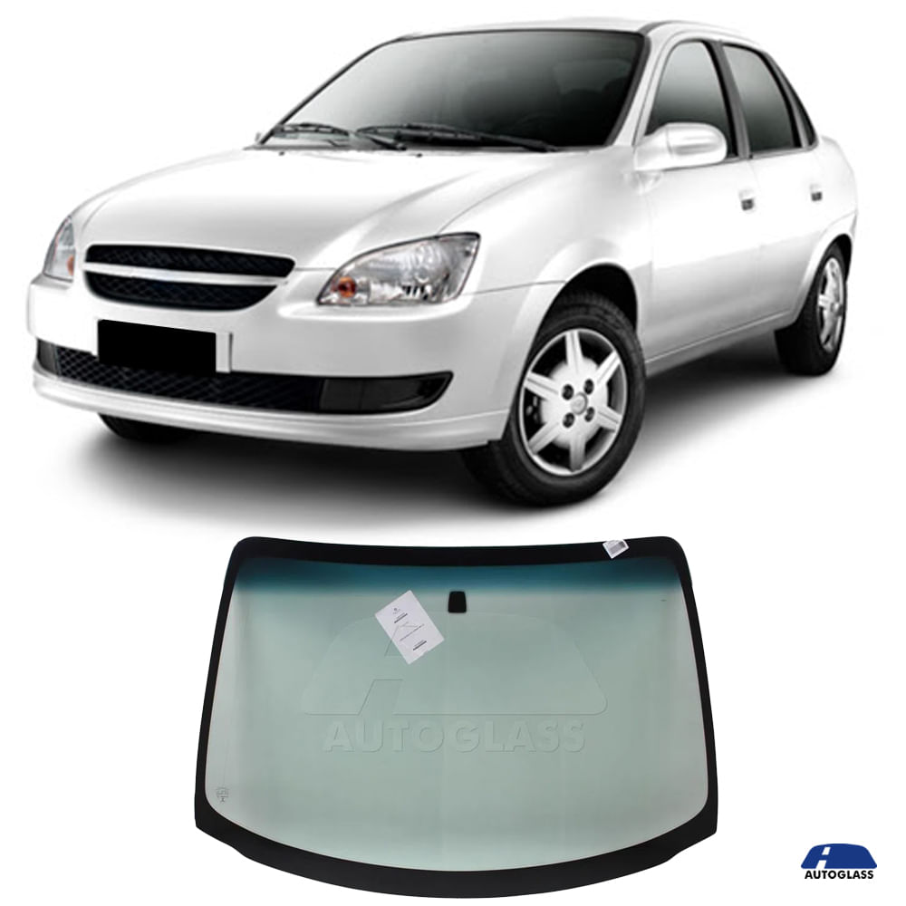 Parabrisa Chevrolet Corsa 2012 a 2016 Verde Faixa Azul Pilkington ...