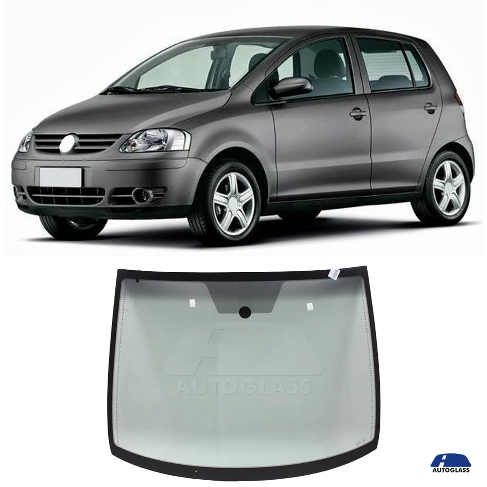 Parabrisa Volkswagen Fox 2004 a 2010 Verde Faixa Cinza Plus Pilkington ...
