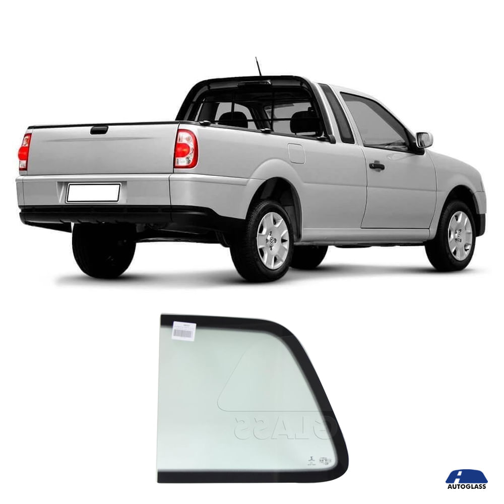 Vidro Traseiro Vigia VW Saveiro Direito 1997 a 2009 Verde - Autoglass