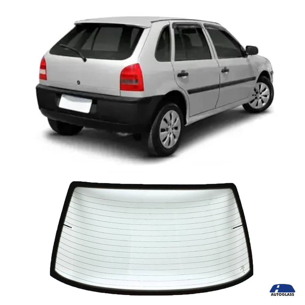 Vidro Traseiro Vigia Volkswagen Gol G3 1999 a 2005 Verde Saint Gobain ...