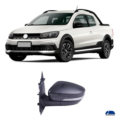 Retrovisor Volkswagen Saveiro Cross Externo Esquerdo Motorista Elétrico  2014 a 2023 Preto Metagal - 615160 - Autoglass