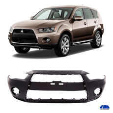 Parachoque-Dianteiro-Mitsubishi-Outlander-2011-a-2013-Preto-Liso-Com-Furos-Fpi---1164119