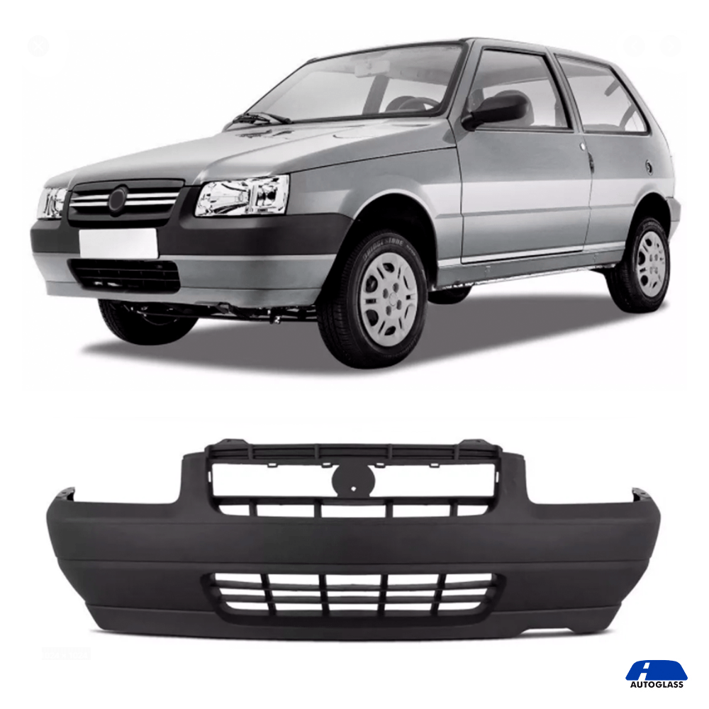 Parachoque Dianteiro Fiat Uno Fire 2006 a 2008 Preto - Autoglass
