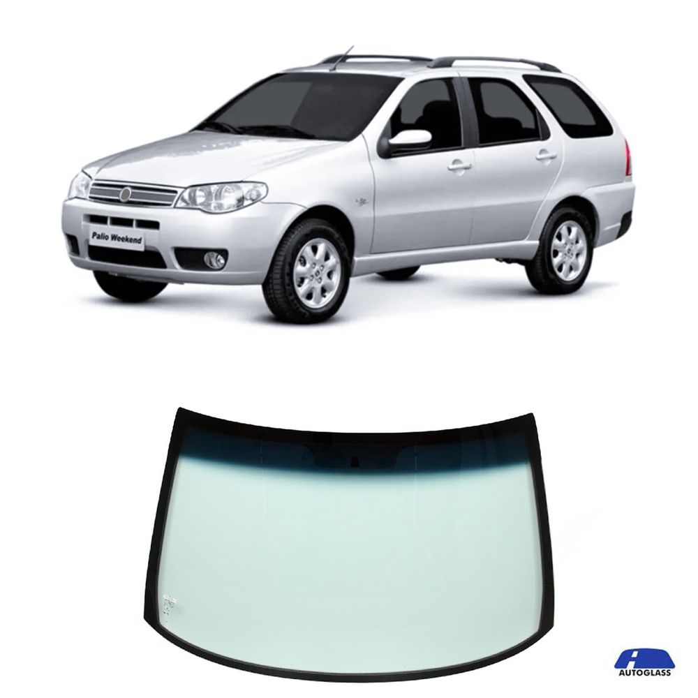 Parabrisa Fiat Palio 1996 a 2017 Verde Faixa Azul Saint Gobain - 66849 ...