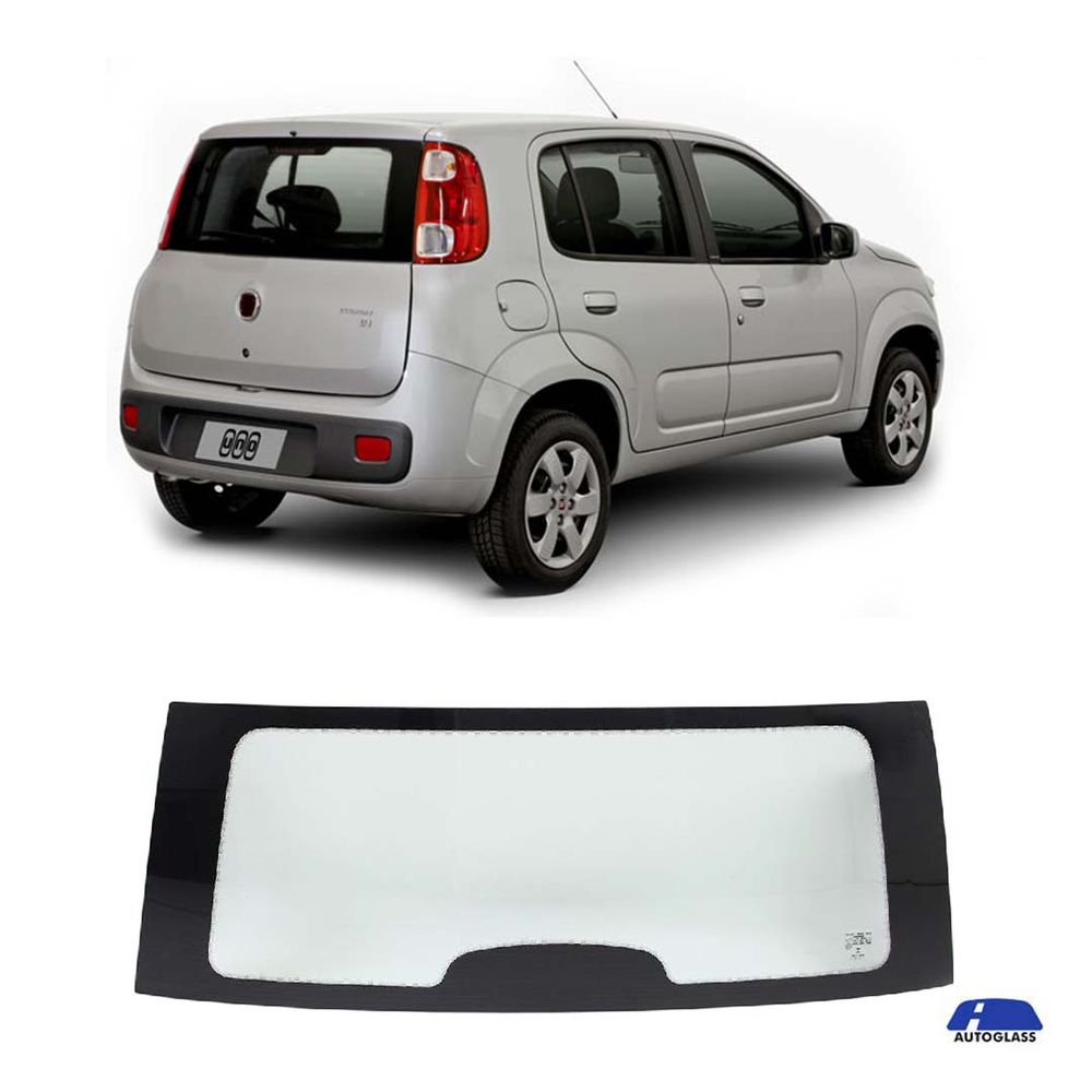Vidro Traseiro Vigia Fiat Uno Novo 2011 a 2022 Verde Plus - Autoglass