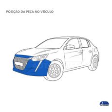 Parachoque-Dianteiro-Peugeot-208-2021-a-2023-5-Portas-Preto-Liso-Com-Furos-Genuino---2171719
