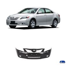 Parachoque-Toyota-Camry-Dianteiro-2007-a-2009-Preto-Liso-Com-Furos-Fpi---1442389