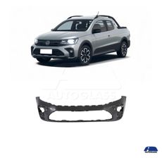 Parachoque-Dianteiro-VW-Saveiro-G8-2024-a-2025-Cabine-Dupla-e-Cabine-Simples-Preto-Liso-Com-Furos-D